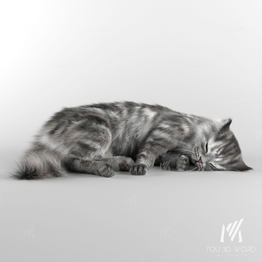 Modern animal cat 3d model